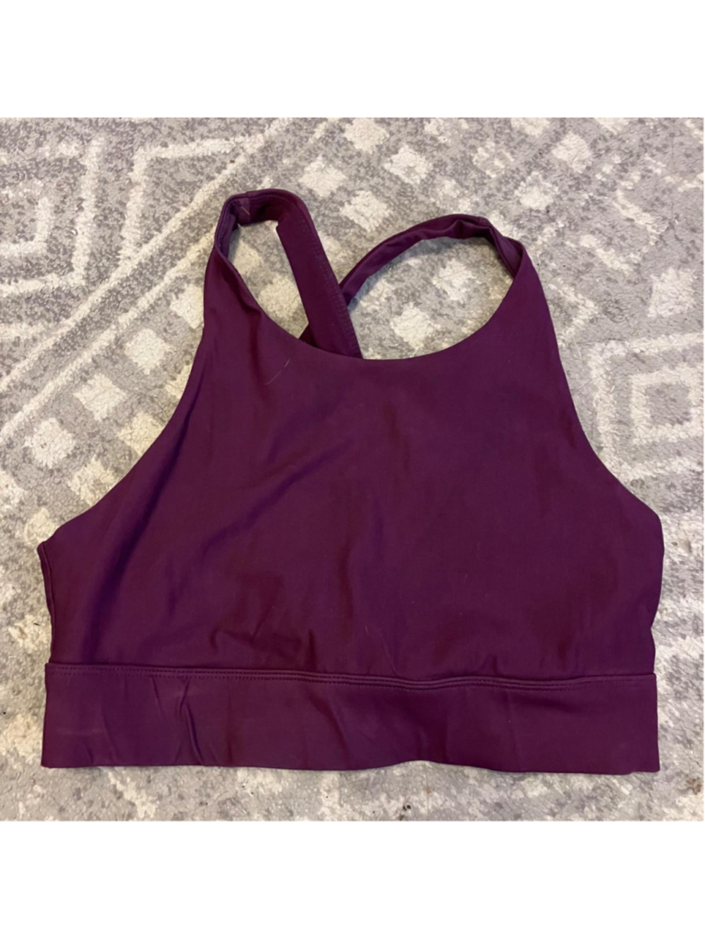 Fabletics No-Bounce High Impact Sports Bra "Plum Purple" (Small)